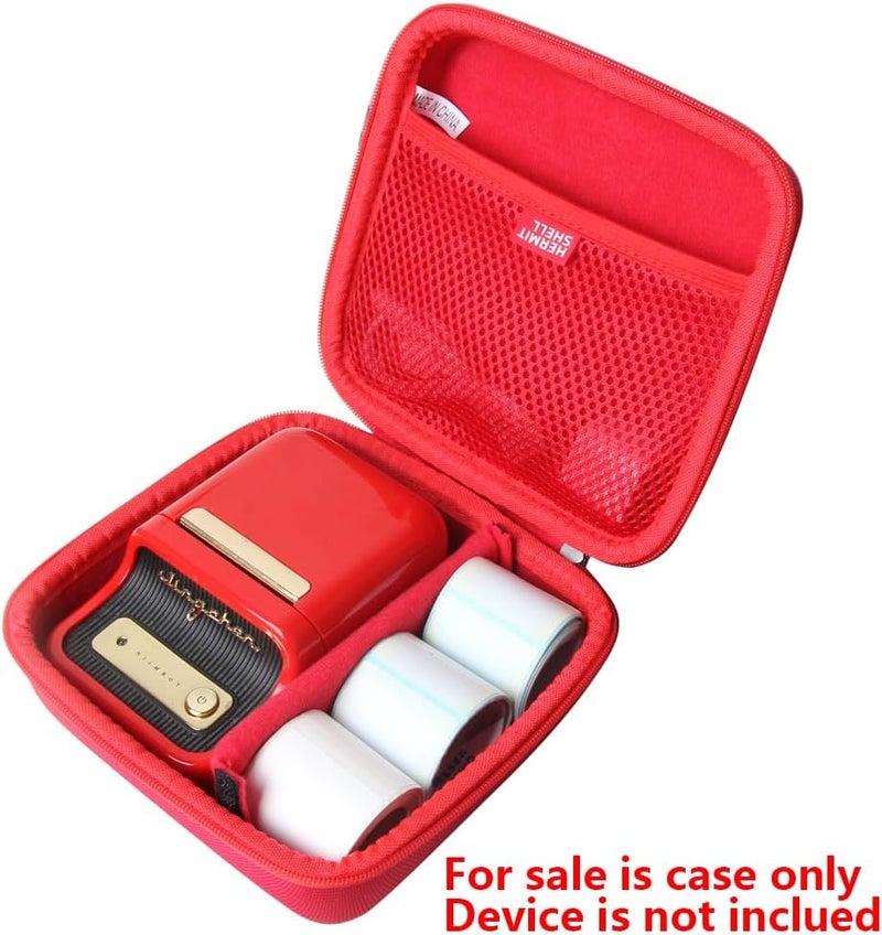 Hermitshell Hard Travel Case for NIIMBOT B21 Inkless Label Maker (Red) - Image 2